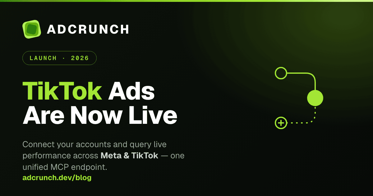 TikTok Ads Are Now Live on AdCrunch — Connect Your Accounts in 2026